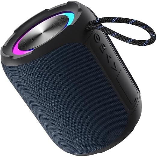 SK07 Bluetooth Portable Speaker IPX7 Waterproof Deep Bass Hi-Res Surround Sound Deep Bass 40W RGB LED TF/USB/TWS Pairing 10hrs Smartphone Audio