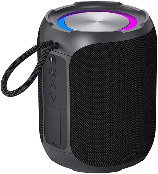 SK07 Bluetooth Portable Speaker IPX7 Waterproof Deep Bass Hi-Res Surround Sound Deep Bass 40W RGB LED TF/USB/TWS Pairing 10hrs Smartphone Audio