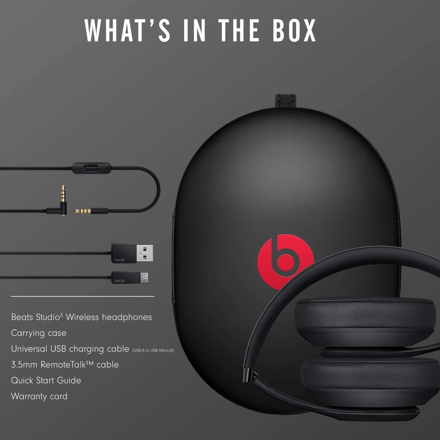 Beats Studio3 Wireless Over‑Ear Headphones – Matte Black