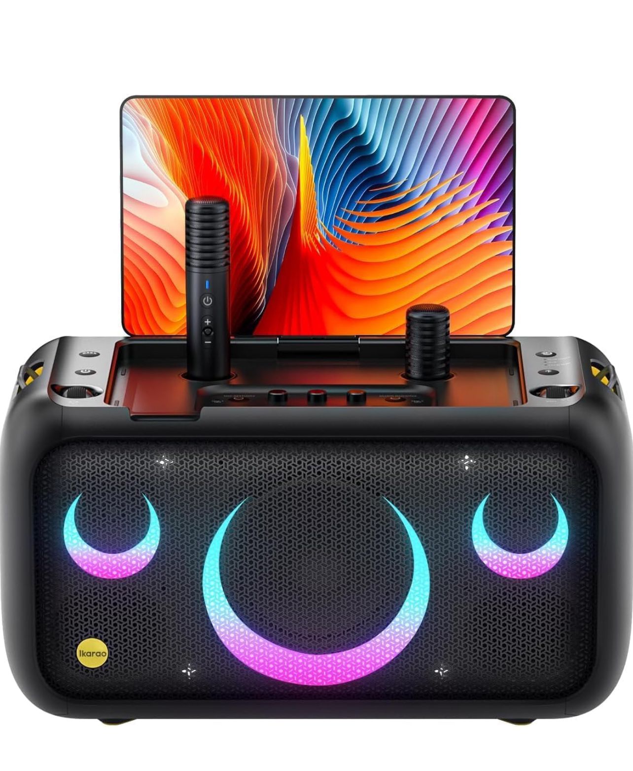 Break X1  Smart Karaoke Machine with Lyrics Display, Built-in 13.3" Screen, Truly All in One Karaoke Machine with 2 Wireless Microphone , 800W Bluetooth Speaker for Party, TV